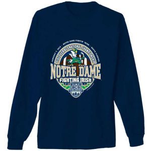 Notre Dame Fighting Irish NCAA 2013 BCS Bound Circle Seal Long Sleeve T Shirt