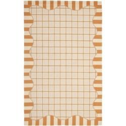 Hand hooked Chelsea Ivory/ Gold Wool Rug (6 X 9)