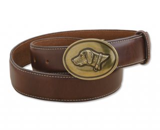 Lab buckle Leather Belt, Small