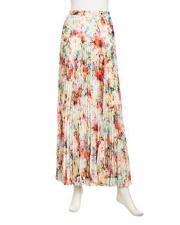 Pascal Floral Print Pleated Maxi Skirt
