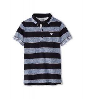 Armani Junior S/S Polo Boys Short Sleeve Pullover (Black)