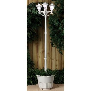 Westinghouse 3 Head White Solar Post Lamp   ND0593 06R