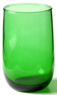 Anchor Hocking Roly Poly Forest Green Flat Juice Glass   Dark Forest Green, Plai
