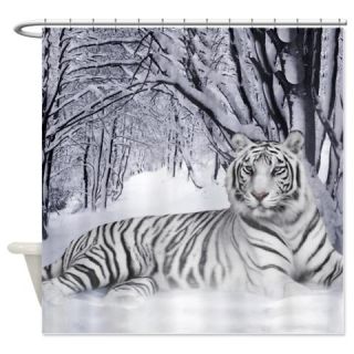  Winter Siberian Tiger Shower Curtain  Use code FREECART at Checkout