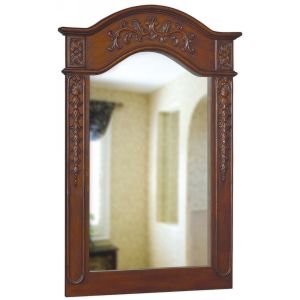 Belle Foret BF80047 French Country 36 In. X 24 In. Framed Carved Portrait Mirror
