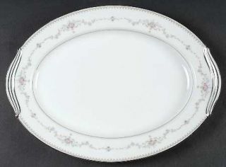 Noritake Fairmont (Platinum Trim) 16 Oval Serving Platter, Fine China Dinnerwar