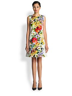 Dolce & Gabbana Floral Print Brocade Dress   Floral Print