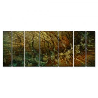 Michael Lang Water Falling Metal Wall Decor 7 piece Set (LargeSubject AbstractMedium MetalOuter dimensions 23.5 inches high x 66 inches wide x 1 inches deep )