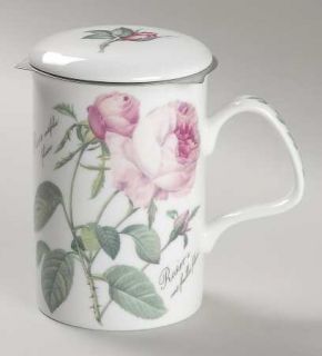 Roy Kirkham Redoute Roses Lancaster Mug & Lid with Infuser, Fine China Dinnerwar
