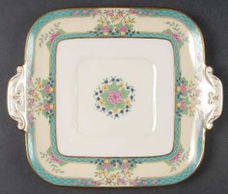 Lenox China Monticello (Older Green) 10 Square Cake Plate, Fine China Dinnerwar