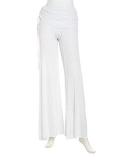 Sierra Ruched Drawstring Pants, White