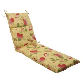 Outdoor Chaise Lounge Cushion   Yellow/Red Floral