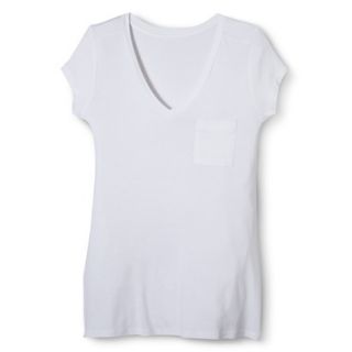 Merona Womens Short Sleeve Rayon Top   Fresh White   M