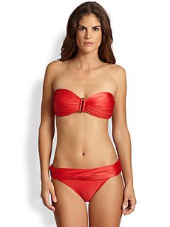 Vix Swim Strappy Bandeau Bikini Top   Red