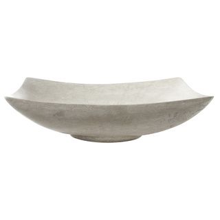 Rectangular Grey Marble Stone Vessel Sink