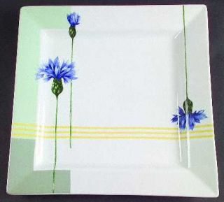 Studio Nova Blue Bonnet 12 Square Chop Plate, Fine China Dinnerware   Blue Flow