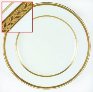 Minton G8338 Dinner Plate, Fine China Dinnerware   Gold Encrusted Bands,Smooth