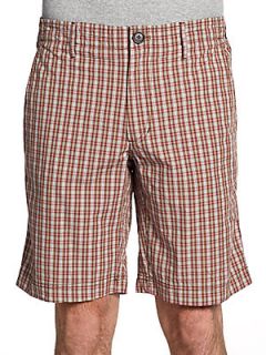 Plaid Cotton Shorts  