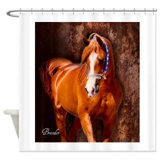  Copper Chestnut Arabian Stallion Shower Curtain  Use code FREECART at Checkout