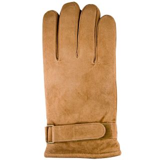 Isotoner Mens Medium Chestnut Suede Gloves