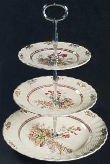 Spode Rosalie 3 Tiered Serving Tray (DP, SP, BB), Fine China Dinnerware   Chelse