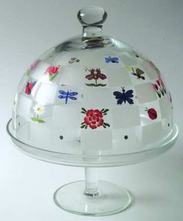 Lenox NatureS Splendor Round Cake Stand with Lid   Giftware,Frosted Squares,Bug