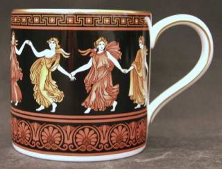 Wedgwood Etruscan Dance Mug, Fine China Dinnerware   Dancing Figures On  Black &