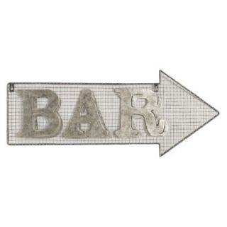 Wall Mounted Metal Bar Sign   Arrow