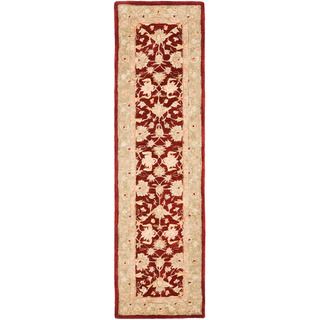 Handmade Ancestry Red/ Green Wool Runner (23 X 14)