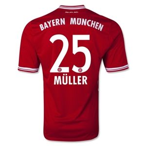 adidas Bayern Munich 13/14 MULLER Home Soccer Jersey