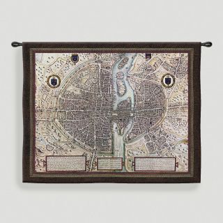 Map of Paris Tapestry Wall Hanging   World Market