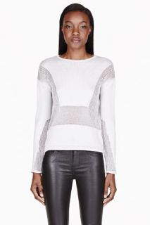 Helmut Lang Oyster Grey Inverse Texture Pullover
