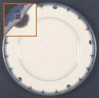 Mikasa Majestic Hall Dinner Plate, Fine China Dinnerware   Fine Ivory, Blue Scal