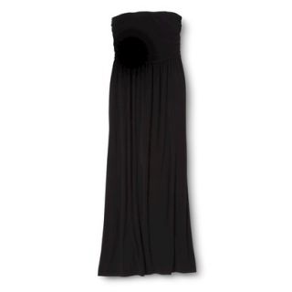 Merona Womens Strapless Maxi Dress   Black   S