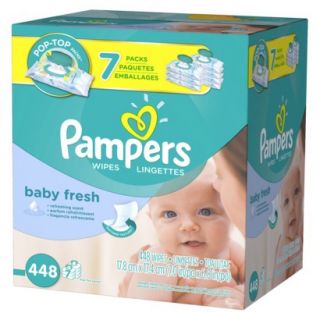 Pampers Baby Fresh Baby Wipes 7x Pop Top Pack   448 Count