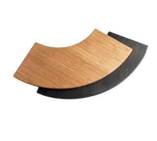 Cal Mil 16 Curved Display Riser Shelf   Bamboo