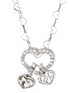 Diamond Heart Charm Necklace
