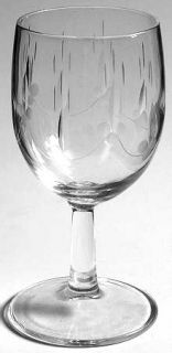 Imperial Glass Ohio F4 1 Wine Glass   Stem #F4, Cut Vertical/Dots/Swag Design