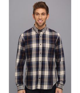 7 For All Mankind Oxford Plaid Shirt Mens Long Sleeve Button Up (Multi)