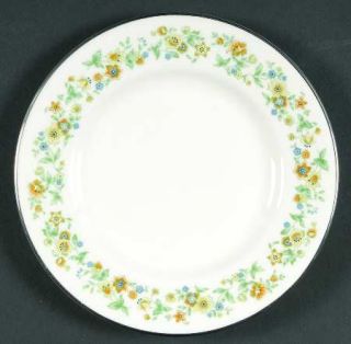 Royal Doulton Ainsdale Bread & Butter Plate, Fine China Dinnerware   Bone,Blue/Y