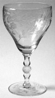 Duncan & Miller 503 2 Water Goblet   Stem #502, Gray Cut Floral & Plant Desig