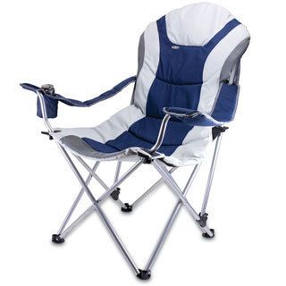 Picnic Time Navy Reclining 3 position Folding Camp Chair