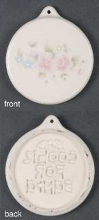 Pfaltzgraff Tea Rose Cookie Mold/Press, Fine China Dinnerware   Stoneware,Pink R