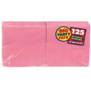 New Pink Big Party Pack Beverage Napkins
