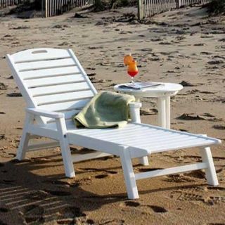 POLYWOOD Recycled Plastic Ocean Shores Outdoor Chaise Lounge   NCC2280GR