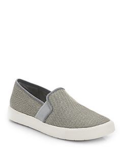 Vince Blair Woven Canvas Slip On Sneakers   Oyster