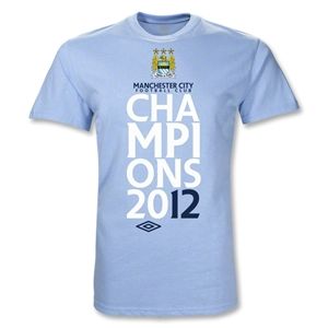Euro 2012   Manchester City 2012 Official League Champions T Shirt (Sky Blue)