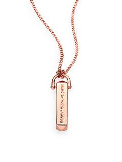 Marc by Marc Jacobs Bullet Pendant Necklace   Rose Gold