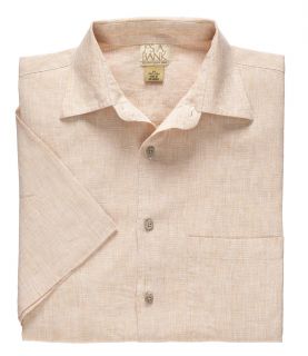 VIP Linen Point Collar Short Sleeve Pattern Sportshirt by JoS. A. Bank Mens Dre