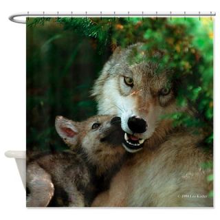  Wolf And Pup Shower Curtain  Use code FREECART at Checkout